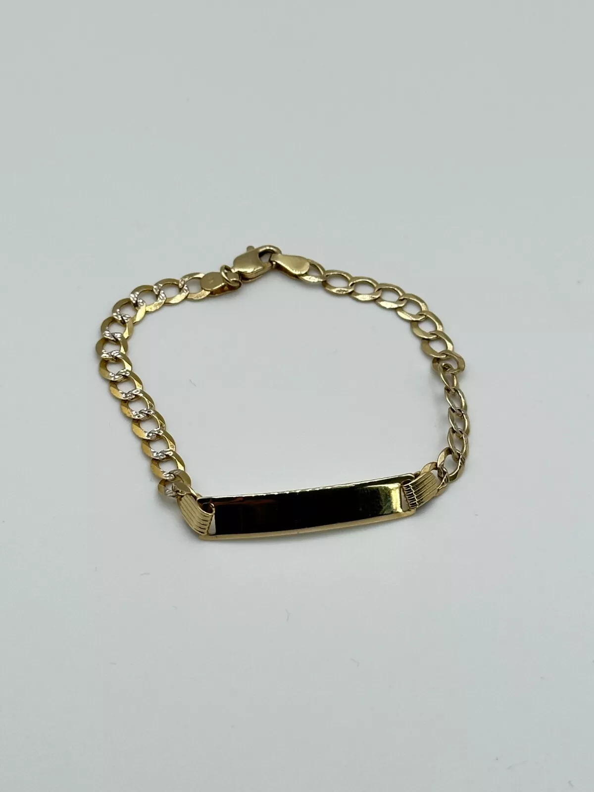 14KT Yellow Gold Kids ID Bracelet 6in 4.6g