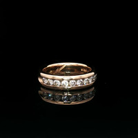 14KT Yellow Gold Band with 1/2 CTTW Diamonds - Size 7