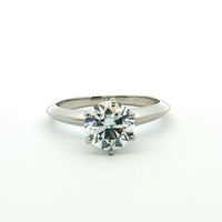 Platinum (950) Tiffany and Company Solitaire Ring with 1.4 CTTW - Size 5.25