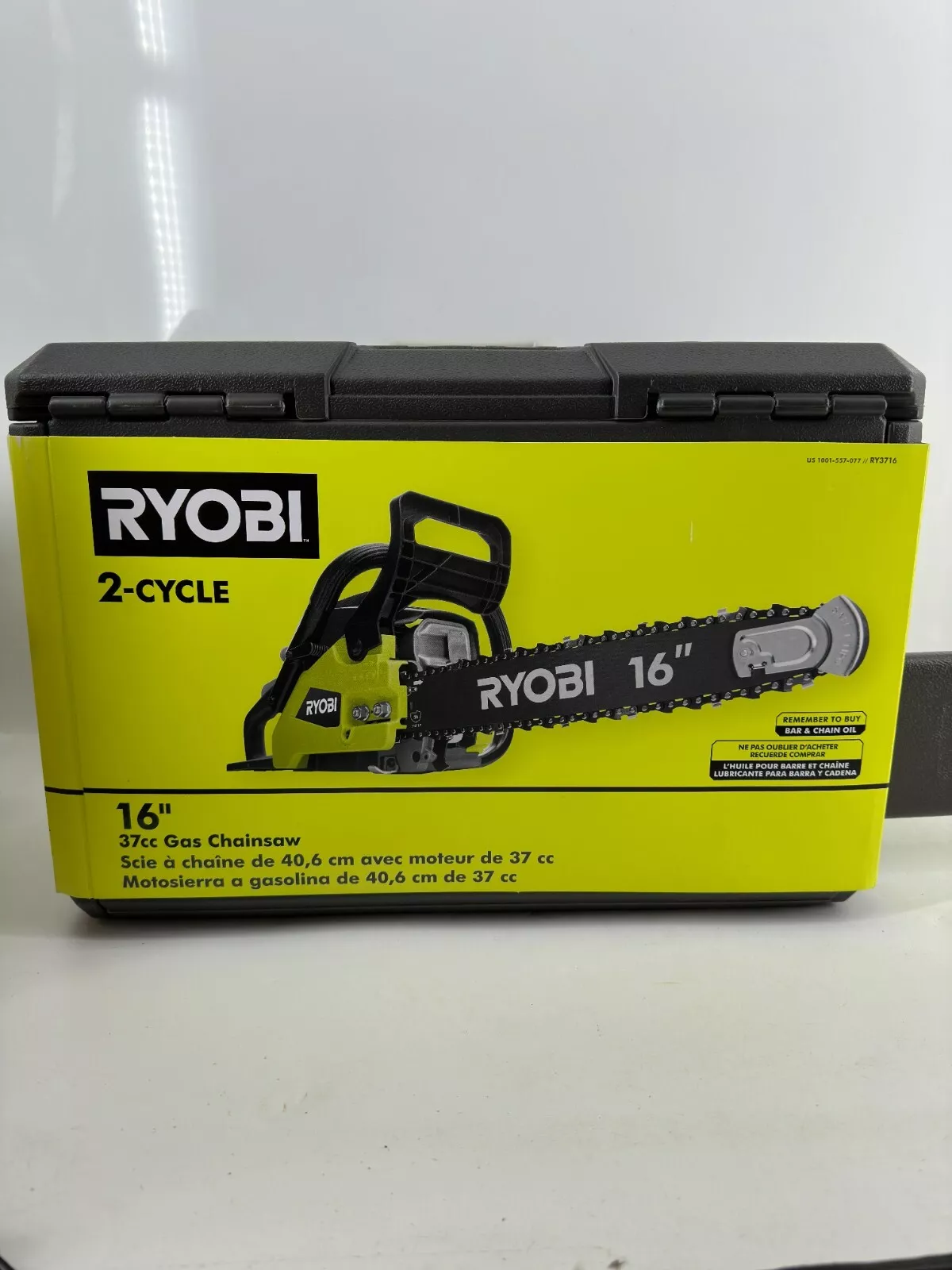 Ryobi 2-Cycle 16" 37cc Gas-Powered Chainsaw Kit RY3716