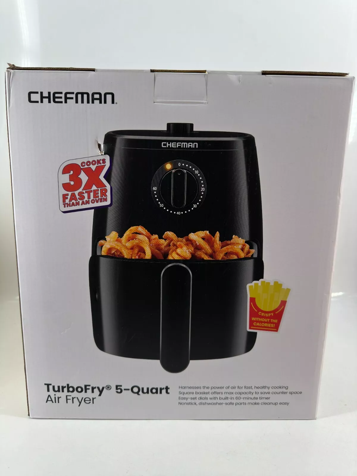 Chefman Turbofry 5 Quart Air Fryer XL Adjustable Temperature Control