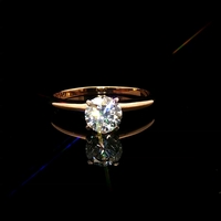 14KT Yellow Gold Solitaire Ring .99 CTTW - Size 7.25