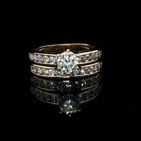 18KT White Gold Wedding Ring Set Approx. 2.0 CTTW - Size 8.25
