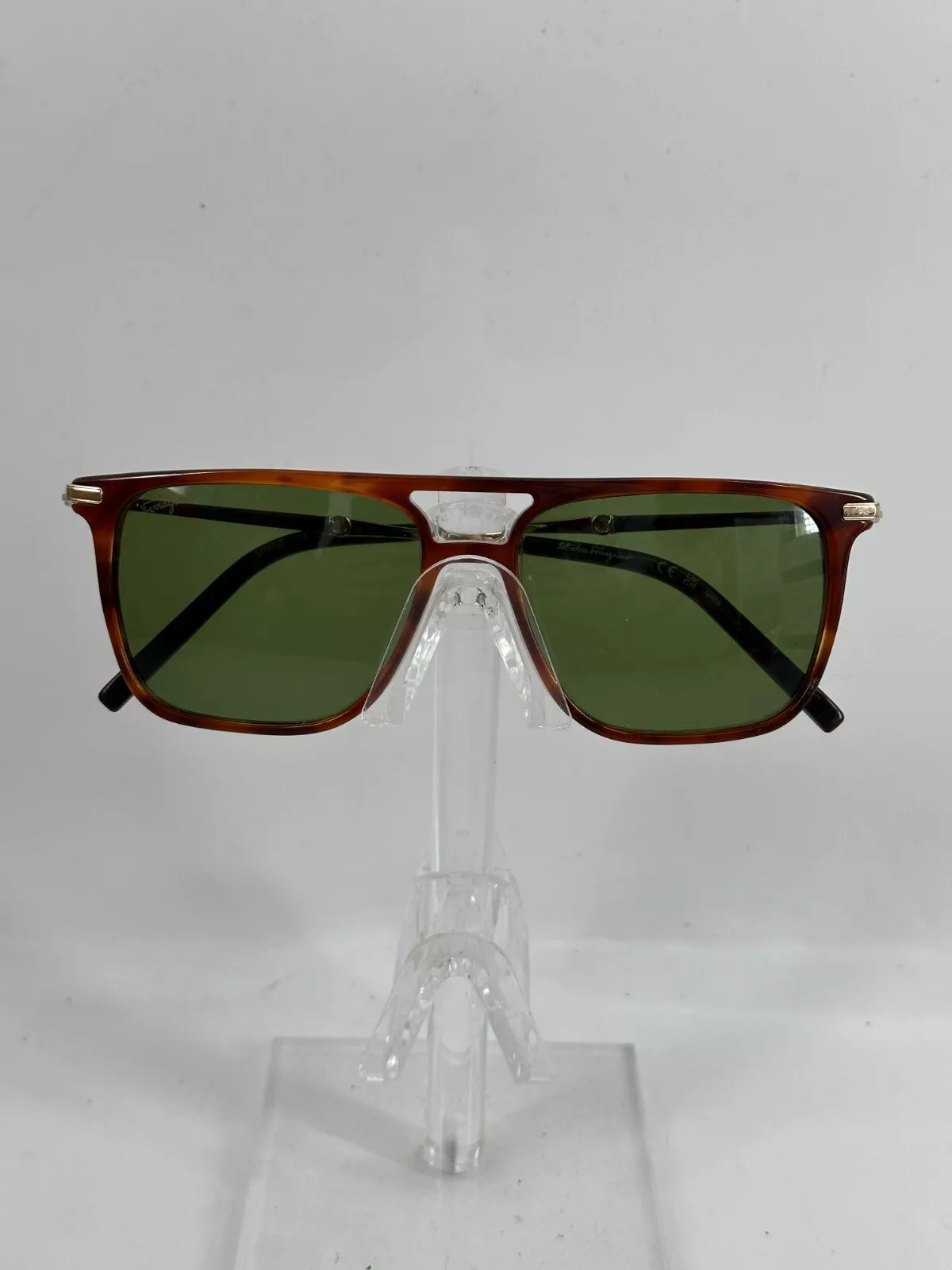 Ferragamo Men's 57mm Striped Brown Sunglasses SF966S-216