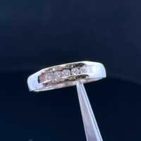  14KT White Gold Band with 1/4 CTTW - Size 11.5