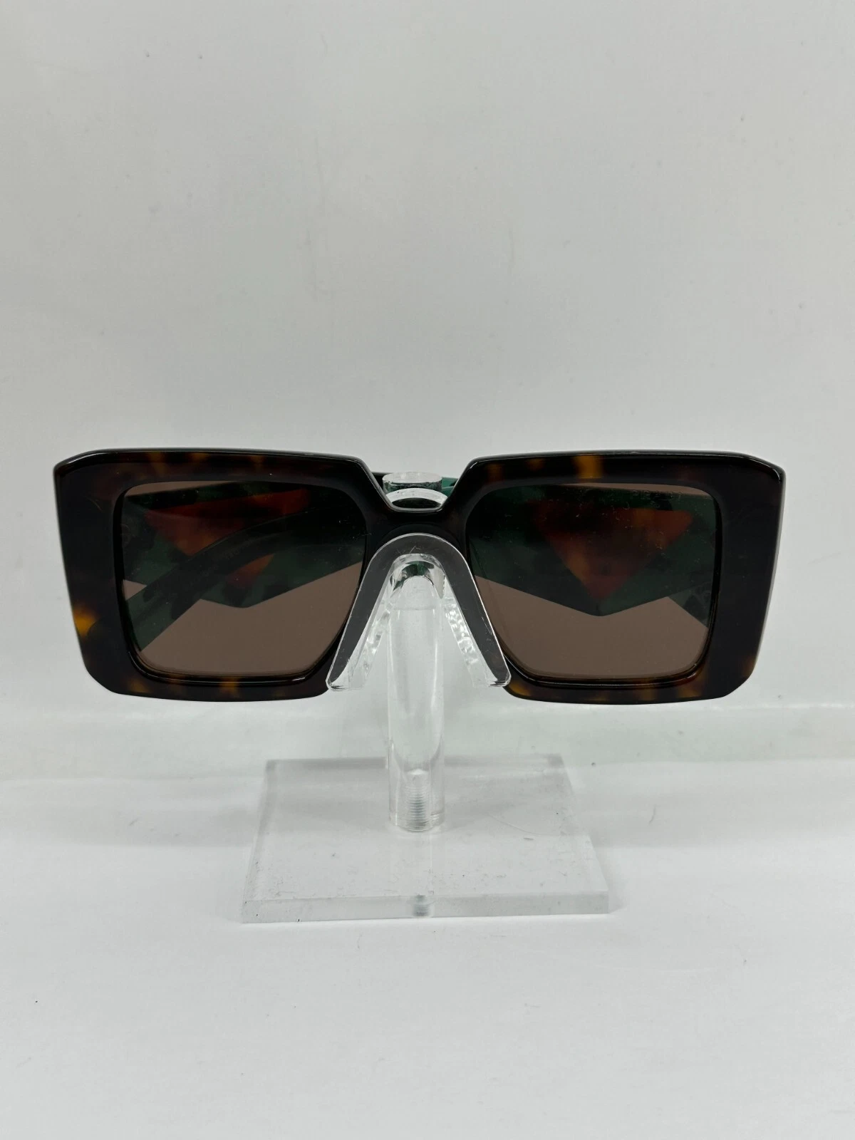 Prada SPR23Y 2AU-06B Square Sunglasses Havana