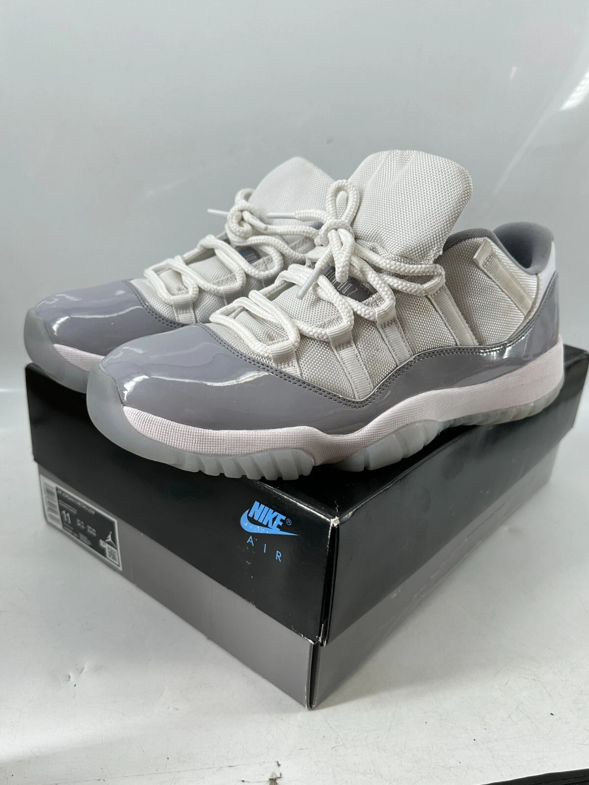 Nike Air Jordan 11 Retro Low Cement Grey White AV2187-140 US Men's Size 11