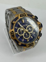 Invicta Men's Watch 33845 Pro Diver Quartz Blue Dial Chronograph Two Tone Steel