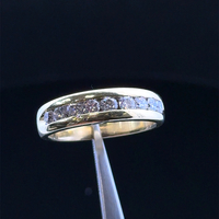 18KT Yellow Gold Band with 1 CTTW Diamond - Size 12