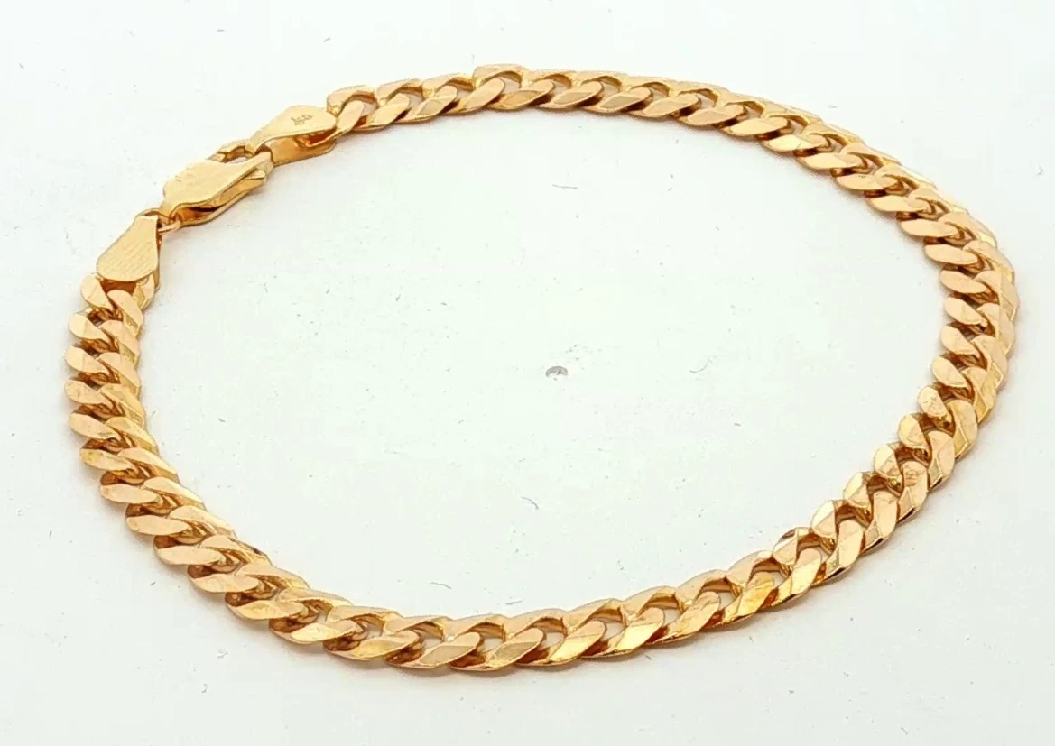 10KT Yellow Gold Cuban Link Bracelet 8.9g 8in
