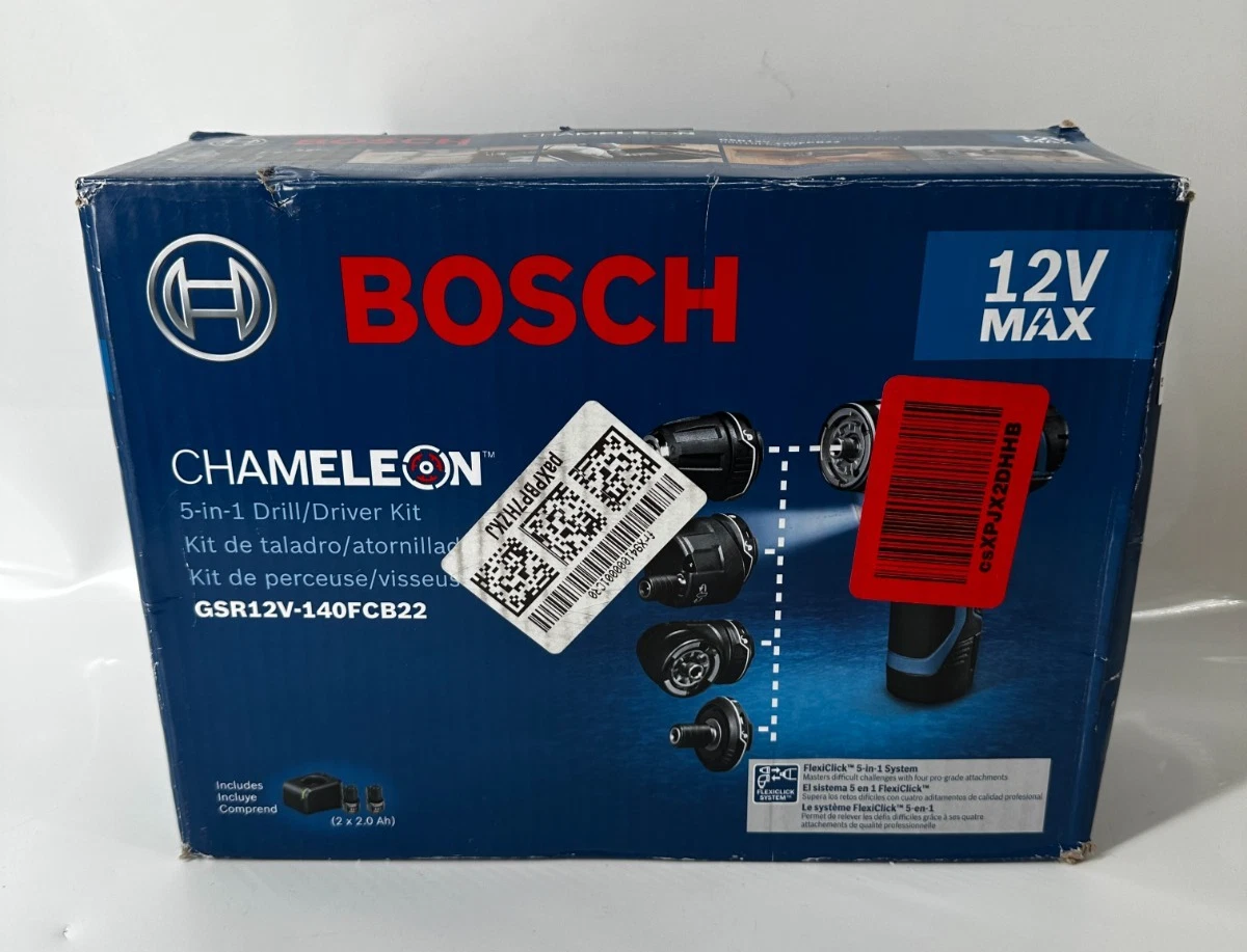 Bosch GSR12V-140FCB22 12v Max FlexiClick 5-in-1 Drill/Driver System
