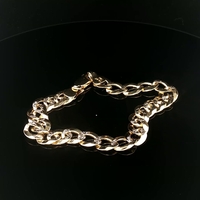 14KT Yellow Gold Cuban Diamond Cut Bracelet - 9" 