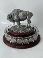 DANBURY MINT U.S. BUFFALO NICKELS IN CRYSTAL SLABS, 1918-1938, ROTARY DISPLAY