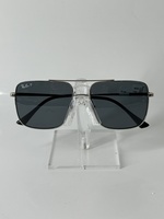 Ray-Ban RB3758 003/81 Pilot Silver Dark Grey Polarized Sunglasses