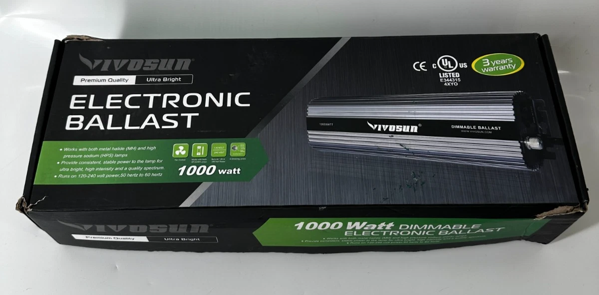 VIVOSUN 3011 1000W Dimmable Electronic Digital Ballast for MH HPS