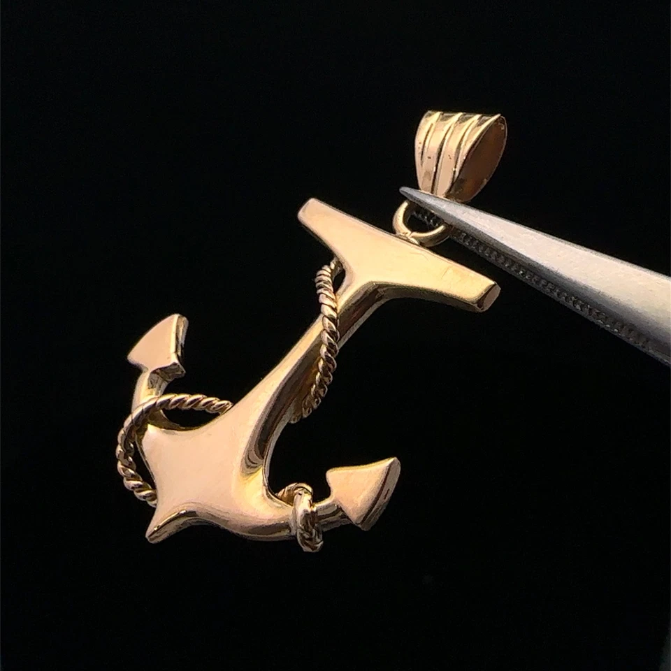 14KT Yellow Gold Anchor Pendant 4.5g