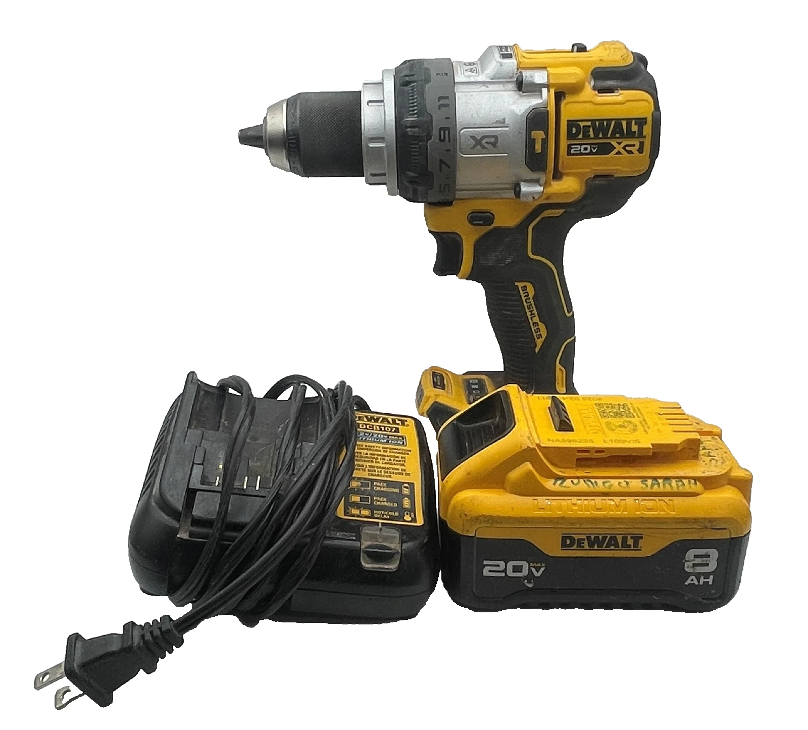 DEWALT DCD1007 20V Max XR 1/2" Brushless Hammer Drill with Battery & Charger