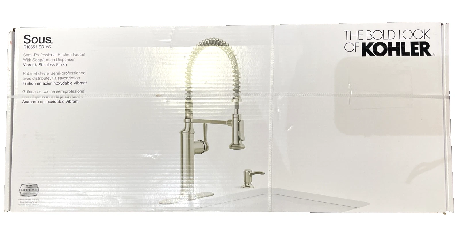 Kohler Sous Pro Pull-Down Kitchen Faucet Vibrant Stainless R10651-SD-VS