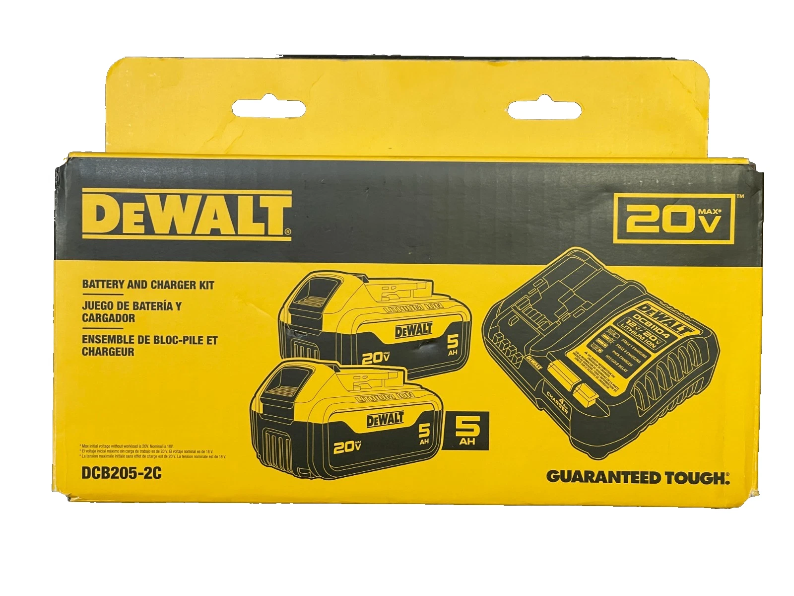 DeWalt DCB205-2C 20V MAX XR Lithium-Ion Batteries & Charger 2x 5Ah Included