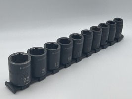 USED - Craftsman 10 Piece 1/2" Drive Standard and Metric 12pt Socket Set