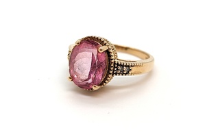10k Gold Ring with Pink Stone