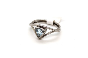 Blue Topaz Silver Ring - Brand New!