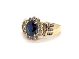 14K Yellow Gold Sapphire Ring 
