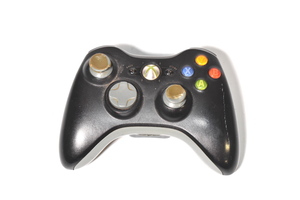 XBOX 360 Controller - Black Grey - worn