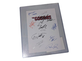 The Goonies Autographed Movie Script Cover