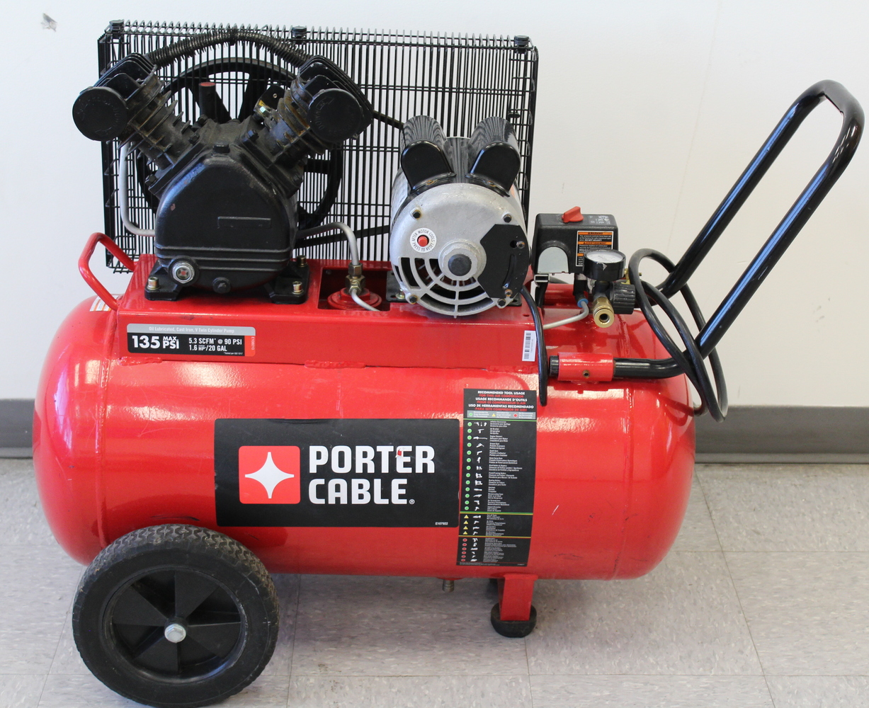 Porter Cable 20 Gal. Horizontal Portable Air Compressor Common