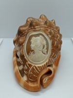 Sea Shell With Cameo Carving