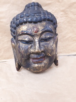 Buddha Style Wooden Mask Wall Hanging