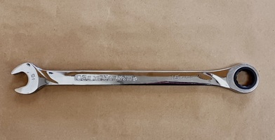 Gear Wrench Ratcheting Combination Wrench 15 mm