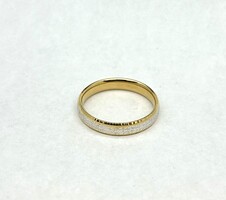 18k Yellow Gold Ring two-tone 