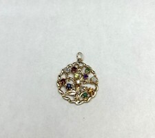 10k Yellow Gold Family Tree Pendant 