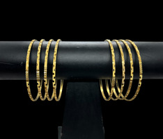 22K Yellow Gold 8x Ladies Bangles