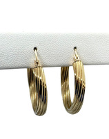 Gold Hoop Earring Pair 10k 3.77g