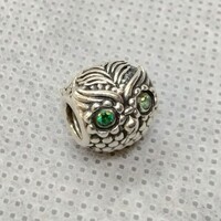Pandora Charm Owl w/green eyes
