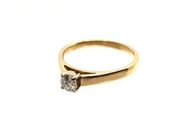 14k Solitaire Diamond Ring