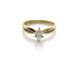 14k Marquis Diamond Ring