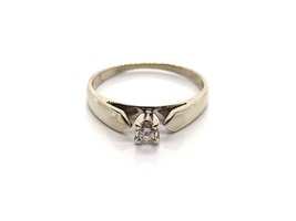 14k White Gold Solitaire