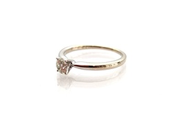 14k White Gold Solitaire Ring