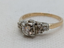 14k yellow gold ring with 4.3mm diamond
