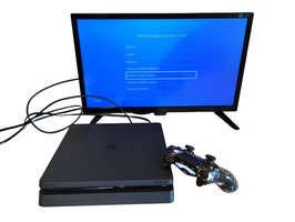 PS4 Slim Console with Controller & Cords