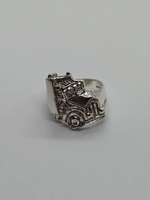 Silver Truck men's ring 10.3 grams