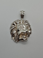 Silver Lion Head Pendant 27.2 grams