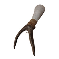 First Nations Rattle 7" Elk Horn