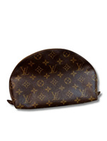 Louis Vuitton Monogram Trousse Demi Ronde Cosmetic Pouch gm 