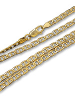  Beautiful 14K Yellow Gold 3.6mm Link Anchor Chain Necklace 