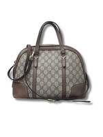 Gucci GG Supreme Monogram Small Nice Top Handle Dome bag Maple Brown 309617 